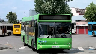 Поездка на автобусе МАЗ-103.586 AM 7510-3 по маршруту 60 Ул. Луговая - Вокзал
