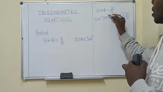 Solve sin=2/5 Trigonometric equation