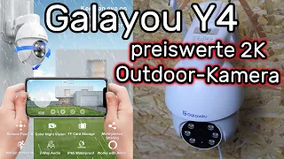 GALAYOU 2K - preiswerte WLAN IP Kamera Y4 für den Außenbereich mit Nachtsicht in Farbe einrichten
