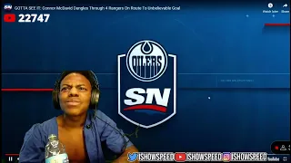 Ishowspeed reacts to Connor mcdavid highlights