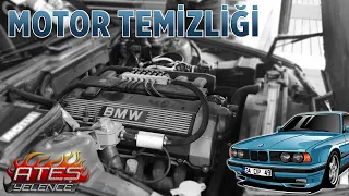 MOTOR TEMİZLİĞİ | YENİ GİBİ OLDU | BMW E34 5.20i