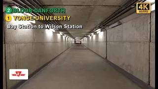 TTC POV Walk: Bay Station to Wilson Station Via St. George Station【4K 60FPS】