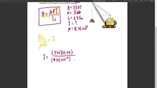 Electromagnet Equation: Example