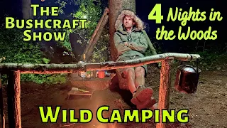 WOODLAND WILD CAMPING at the BUSHCRAFT SHOW UK 2021 Fire Cooking Spoon Carving Axe Knife Hammock