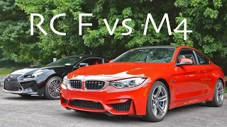 Lexus RC F vs BMW M4 rolling drag race