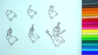 Olaf | How to Draw Olaf the Snowman from Frozen with Easy Steps | Easy Step By Step Drawings