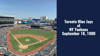 1980 09 18 Blue Jays vs. Yankees