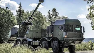 British Army chose the Archer 6×6 tire wheel Self-Propelled Howitzer system in place of AS90 155mm