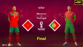 FIFA 23 | MOROCCO vs. PORTUGAL | ZIYECH vs. RONALDO | FIFA WORLD CUP FINAL | [4K]