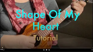 Shape Of My Heart  - Sting -  Ukulele Tutorial [Fingerpicking/Tokkelen]