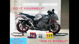 DIY Hayabusa Service 2021 | 8000 kms | Oil, Oil Filter, Spark Plugs, Throttle bodies - Part 1 of 2