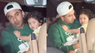 Ranbir Kapoor And Alia Bhatt Daughter Raha Kapoor Cute Expressions At Mumbai Airport