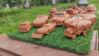 Clean up muddy minicars & disney car convoys! Play in the garden