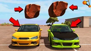 АВТО с КАРКАСОМ БЕЗОПАСНОСТИ VS БЕЗ КАРКАСА - Кто крепче?! BeamNG Drive