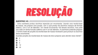 Resolução - Questão 141 (Prova Cinza) ENEM 2022