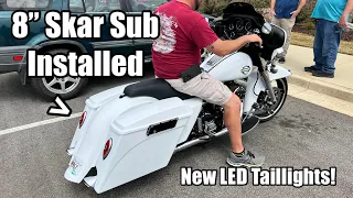 SKAR 8” SUBWOOFER INSTALL - '06 Harley Extended Bagger