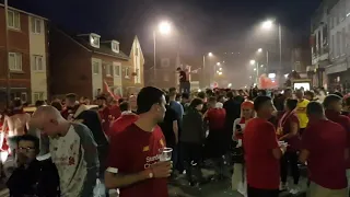 Liverpool fans celebration after champions league final