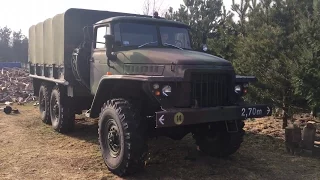 Ural 375d/Урал 375 V8 7l 6x6 Russian military truck/ engine sound