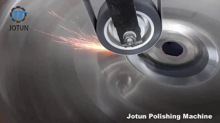 internal and external polishing belt grinding of tanks end-internal and external polishing belt
