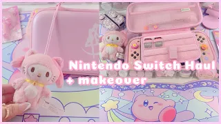 Nintendo Switch Pink JoyCon unboxing + Accessories Haul + Sailor Moon Make Over