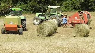 Pressatura raccolta e stoccaggio rotoli 2° taglio.