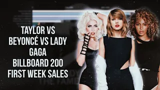 Taylor Swift Vs Beyoncé Vs Lady Gaga | Billboard 200 First Week Sales