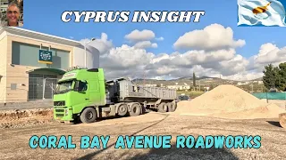 Coral Bay Avenue Paphos Cyprus - Extensive Roadworks.