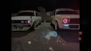 Old School car Toyota corolla KE70 DX and Toyota corolla KE50...