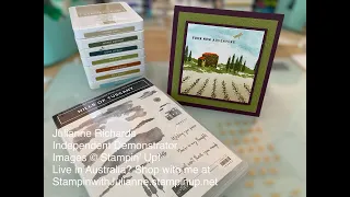 Creating a landscape scene with the Hills of Tuscany stamp set from the Jan-April 2024 Mini Catalog