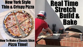 [Ooni Koda 16] New York Thin & Crispy Pizza How To [Real Time Stretch, Build, & Bake]
