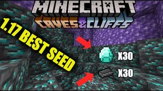 BEST SEED FOR MINECRAFT 1.17 EASY NETHERITE, DIAMONDS AND AMETHYST (SNAPSHOT)