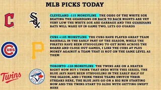 MLB and NBA Picks May 10th Best Bets Today