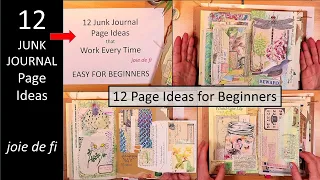 12 Junk Journal PAGE IDEAS That Work Every Time ✅ Easy For Beginners