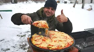 ПИЦЦА В СКОВОРОДЕ НА ОГНЕ ЗА 10 МИНУТ