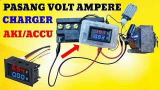 cara pasang volt ampere meter digital pada cas aki