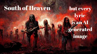 Slayer - South of heaven but every lyric is an AI generated image