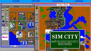 SimCity - Longplay gameplay - Maxis, 1989 - PC / DOS / Amiga / C64 / SNES Micropolis SimCity Classic