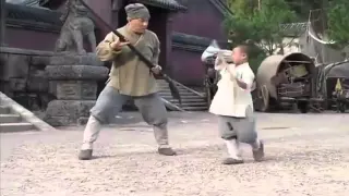 Jackie Chan learning Shaolin techniques from a Kid