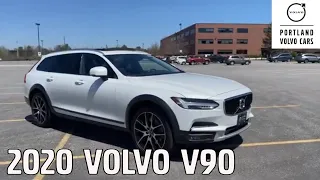 Crystal White Metallic 2020 Volvo V90 T6 Cross Country / Walkaround with Heather