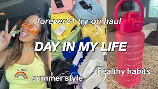 VLOG: Huge Forever21 Summer Try-on Haul, Productivity, Packing Orders, Gym, Amazon Activewear, Etc