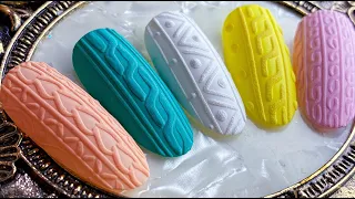 UÑAS EFECTO SUÉTER - tendencia en uñas - decoración de uñas para principiantes - uñas jersey fáciles