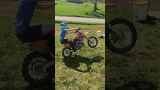 jumping the ktm 65 #ktms #dirtbike #jumping