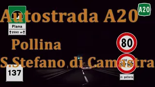 Autostrada A20 Palermo - Messina tratto Pollina Castelbuono S. Stefano di Camastra 13/08/2021