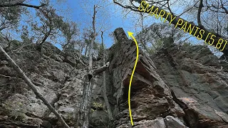 Smarty Pants (5.8 sport) - Jamestown Crag, AR