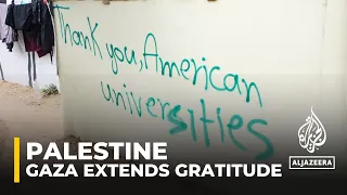 Gaza extends gratitude: Students & displaced Palestinians thank protesters