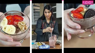 Nutritional Iftar Bowl for Ramazan with yoghurt and strawberries |FUCHSIA Food Stories |