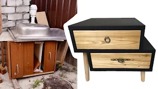 Тrash - into modern furniture. How to make modern furniture from old furniture.