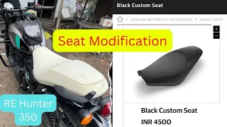 Seat Modification of Hunter 350 (Hindi) || same as Black Custom seat worth ₹4500