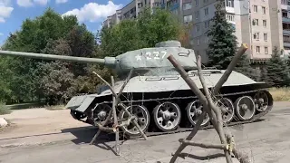 T-34-85 in battle of Ukraine...Still working #ukraine #war #russia