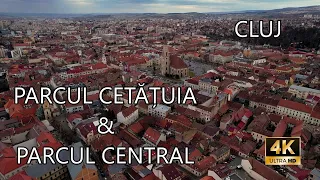 Parcul Cetăţuia and Parcul Central, Cluj, Romania - 4K DJI Air2S Drone Footage